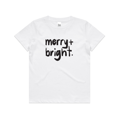 Merry + bright | Kids Xmas Tee